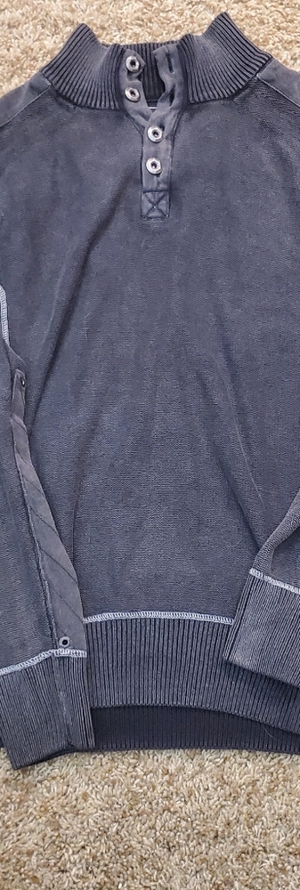 Mens sweater buckle black